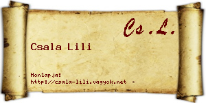 Csala Lili névjegykártya